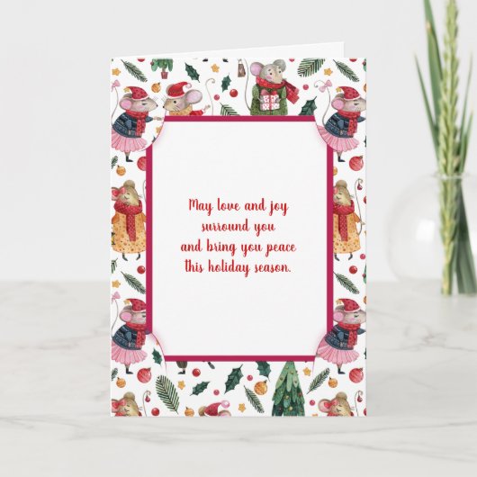 Cartes Pour Fêtes Annuelles Mice de Noël (Devant)