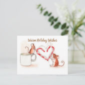 Cartes Pour Fêtes Annuelles Mice de vacances (Debout devant)