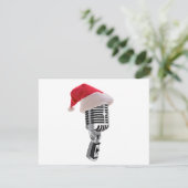 Cartes Pour Fêtes Annuelles Microphone père Noël (Debout devant)