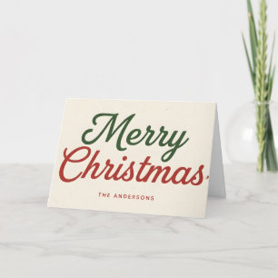 Cartes Pour Fêtes Annuelles Midcentury Chic Script Joyeux Noël