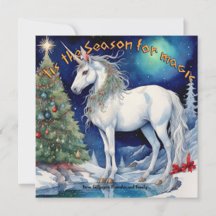 Cartes Pour Fêtes Annuelles Midwinter Magic, Joyeuses Fêtes personnalisable