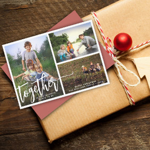 Cartes Pour Fêtes Annuelles Mieux Ensemble Trois Photos