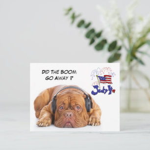 Cartes Pour Fêtes Annuelles Mignon 4 juillet chien