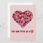 Cartes Pour Fêtes Annuelles mignon comme tout (Devant / Derrière)