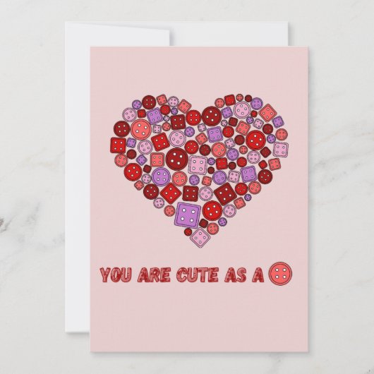 Cartes Pour Fêtes Annuelles mignon comme un bouton (Devant)