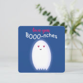 Cartes Pour Fêtes Annuelles Mignon fantôme d'Halloween (Debout devant)