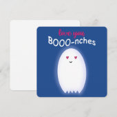 Cartes Pour Fêtes Annuelles Mignon fantôme d'Halloween (Devant / Derrière)