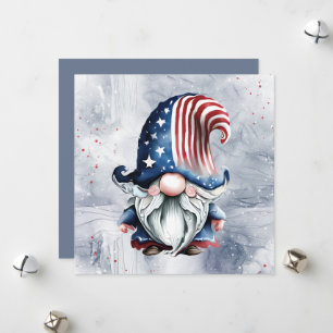 Cartes Pour Fêtes Annuelles Mignon Gnome Gonk amusant avec un chapeau étoilé e