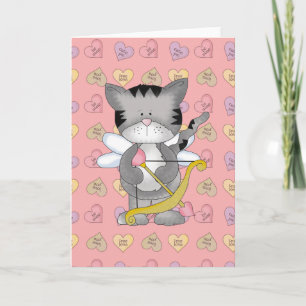 Cartes Pour Fêtes Annuelles mignon kitty sucré amour valentin
