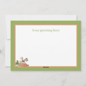 Cartes Pour Fêtes Annuelles mignon lapin de Pâques (Dos)