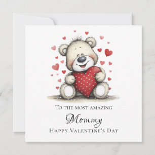 Cartes Pour Fêtes Annuelles Mignon ours en peluche pour la maman la plus incro