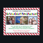 Cartes Pour Fêtes Annuelles Mignon politiquement correct Funny 3 Photo<br><div class="desc">Cette drôle de carte postale de vacances présente un côté humoristique du politiquement correct. La carte comporte trois photos et la légende dit : Ayez une fabuleuse ChristmaSolsticHanukKwanzaa! - fusionner les mots Noël Solstice Hanoukka et Kwanzaa en un long mot stupide. Voici le message : Que l'esprit de la saison...</div>