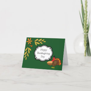 Cartes Pour Fêtes Annuelles Mignon Turquie Citrouille Pie Thanksgiving Perso