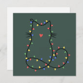 Cartes Pour Fêtes Annuelles Mignonne Chat Noël Chat Maman Amusante Amoureux de (Devant / Derrière)