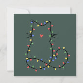 Cartes Pour Fêtes Annuelles Mignonne Chat Noël Chat Maman Amusante Amoureux de (Devant)
