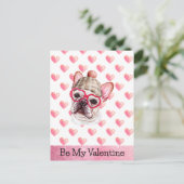 Cartes Pour Fêtes Annuelles Mignonne Chien à taureaux français Soyez Mon Chien (Debout devant)