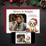 Cartes Pour Fêtes Annuelles Mignonne chiot portant un chien de chapeau de Père<br><div class="desc">Célébrez Noël avec notre mignonne chiot dans une carte de vacances pour chien de Santa Hat! Doté d'un adorable chiot, cette carte personnalisable dégage une joie festive. Partagez avec vos proches et ajoutez votre photo de famille ou de chien préférée pour une touche personnelle. Partagez la joie de la saison...</div>