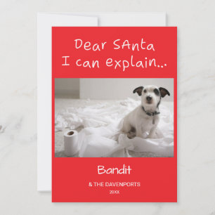 Cartes Pour Fêtes Annuelles Mignonne Drôle Cher Père Noël Je Peux Expliquer Ph