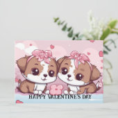 Cartes Pour Fêtes Annuelles Mignonne et drôle Saint Valentin pour les enfants (Debout devant)