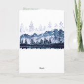Cartes Pour Fêtes Annuelles Mignonne hiver Forêt de Fox Mountain Noël (Dos)