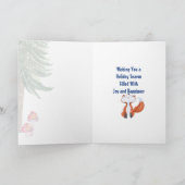 Cartes Pour Fêtes Annuelles Mignonne hiver Forêt de Fox Mountain Noël (Intérieur)