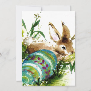 Cartes Pour Fêtes Annuelles Mignonne lapin de Pâques vintage