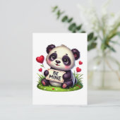 Cartes Pour Fêtes Annuelles Mignonne mine Valentine Panda ours (Debout devant)