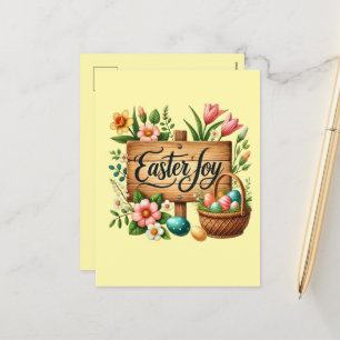 Cartes Pour Fêtes Annuelles Mignonne Pâques joie mot art