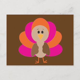 Cartes Pour Fêtes Annuelles Mignonne Thanksgiving Turquie automne automne auto