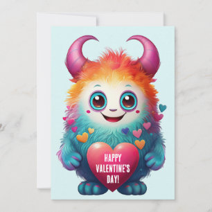 Cartes Pour Fêtes Annuelles Mignonne Valentine Monster, Heureuse Sainte-Valent