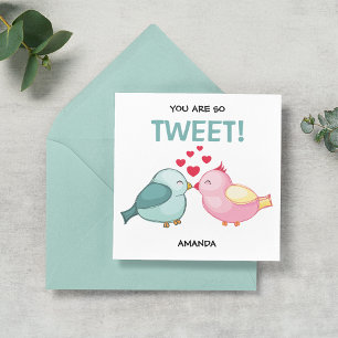 Cartes Pour Fêtes Annuelles Mignonne, vous êtes si Tweet Saint Valentin Day