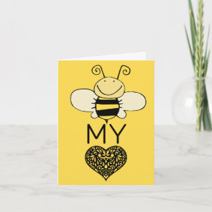 Cartes Pour Fêtes Annuelles Mignons abeilles ma Saint-Valentin