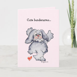 Cartes Pour Fêtes Annuelles Mignons bras de lapin de dessin animé Amour