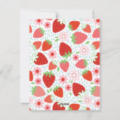 Cartes Pour Fêtes Annuelles Mignons Enfants Sucrés à la Fraise Saint-Valentin (Dos)