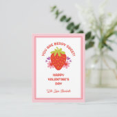 Cartes Pour Fêtes Annuelles Mignons Enfants Sucrés à la Fraise Saint-Valentin (Debout devant)