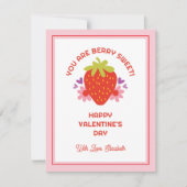 Cartes Pour Fêtes Annuelles Mignons Enfants Sucrés à la Fraise Saint-Valentin (Devant)