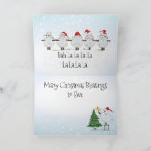 Cartes Pour Fêtes Annuelles Mignons moutons de Noël Ski - Joyeuses fêtes (Intérieur)