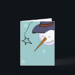 Cartes Pour Fêtes Annuelles Mignons Noël Primitive Snowman Blank<br><div class="desc">Image créée par Deborah Miller,  artiste du Missouri. Création numérique d'une carte décontractée et amusante.</div>