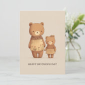 Cartes Pour Fêtes Annuelles Mignons ours en peluche de dessin animé. Jour des (Debout devant)