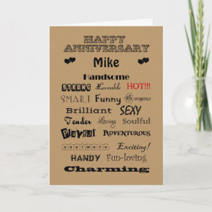 Cartes Pour Fêtes Annuelles Mike Happy Anniversary Words of Praise