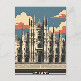 Cartes Pour Fêtes Annuelles Milan Italie Voyage Art – Cathédrale Duomo Ville