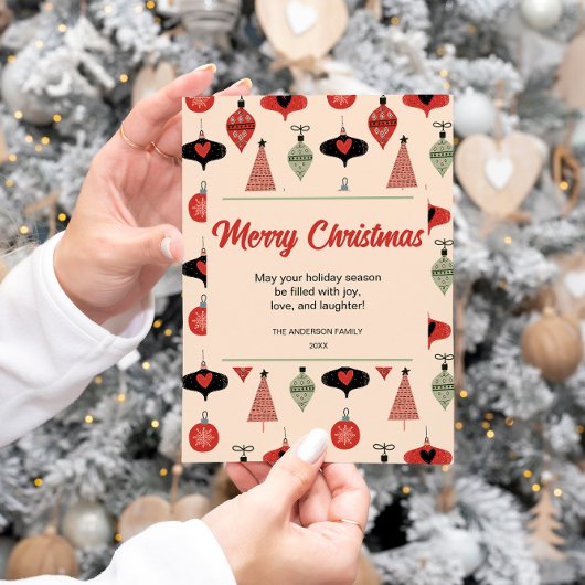 Cartes Pour Fêtes Annuelles Milieu du siècle Noël moderne