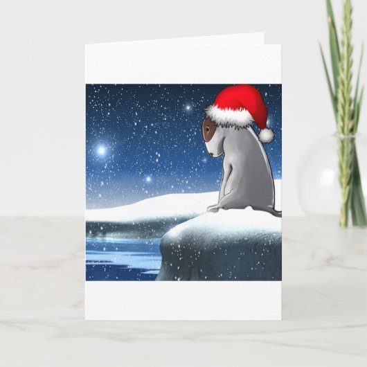 Cartes Pour Fêtes Annuelles Milo de Noël (le chiot de bull-terrier) (Devant)