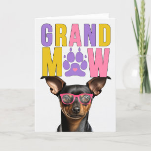 Cartes Pour Fêtes Annuelles Min Min Chien Drôle Jour des Grands-Parents