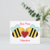 Cartes Pour Fêtes Annuelles Mine Valentine d'abeille (Debout devant)