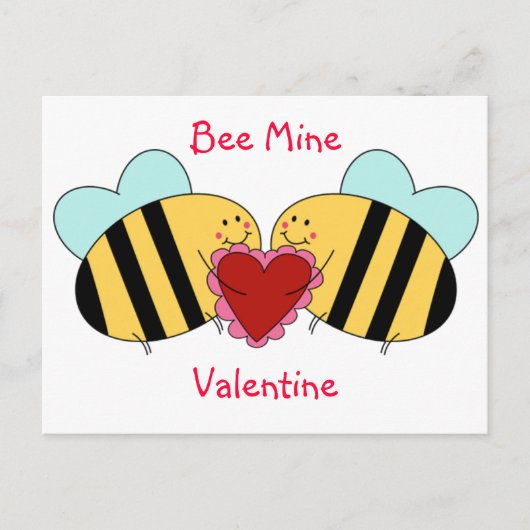 Cartes Pour Fêtes Annuelles Mine Valentine d'abeille (Devant)