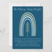 Cartes Pour Fêtes Annuelles Mini Boho Turquoise Mint Rainbow Christmas Photo (Devant)
