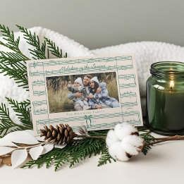 Cartes Pour Fêtes Annuelles Mini Bow Fa La La Sheet Musique Photo Noël