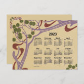 Cartes Pour Fêtes Annuelles Mini calendrier Art nouveau 2023 par Janz (Devant / Derrière)