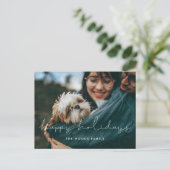 Cartes Pour Fêtes Annuelles Mini écrit à la main Happy Holidays photo (Debout devant)